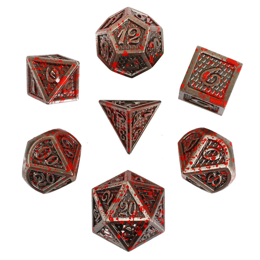 Forged Gaming Dragon Slayer Poly 7 Metal Dice Set | Dragon's Lair Comics and Fantasy Houston TX