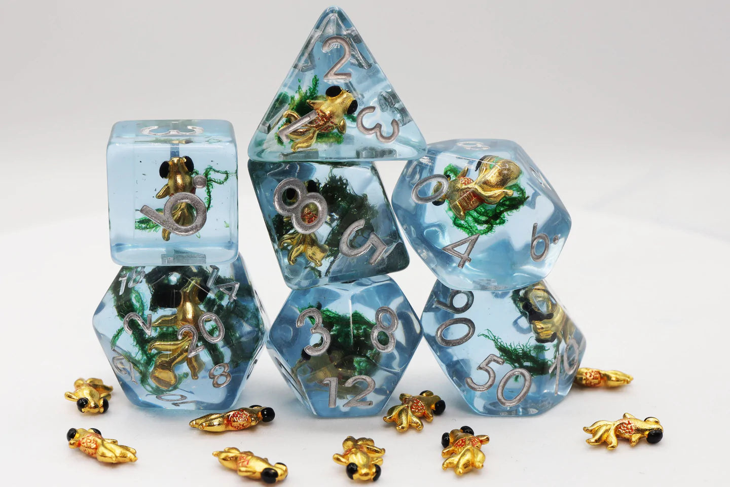 Foam Brain Poly 7 Dice Set: Goldfish | Dragon's Lair Comics and Fantasy Houston TX