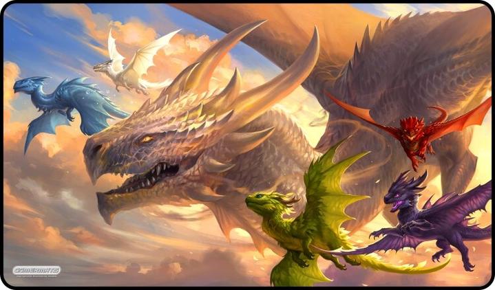 Gamermats Baby Dragons Flight Lessons Playmat Stitched | Dragon's Lair Comics and Fantasy Houston TX