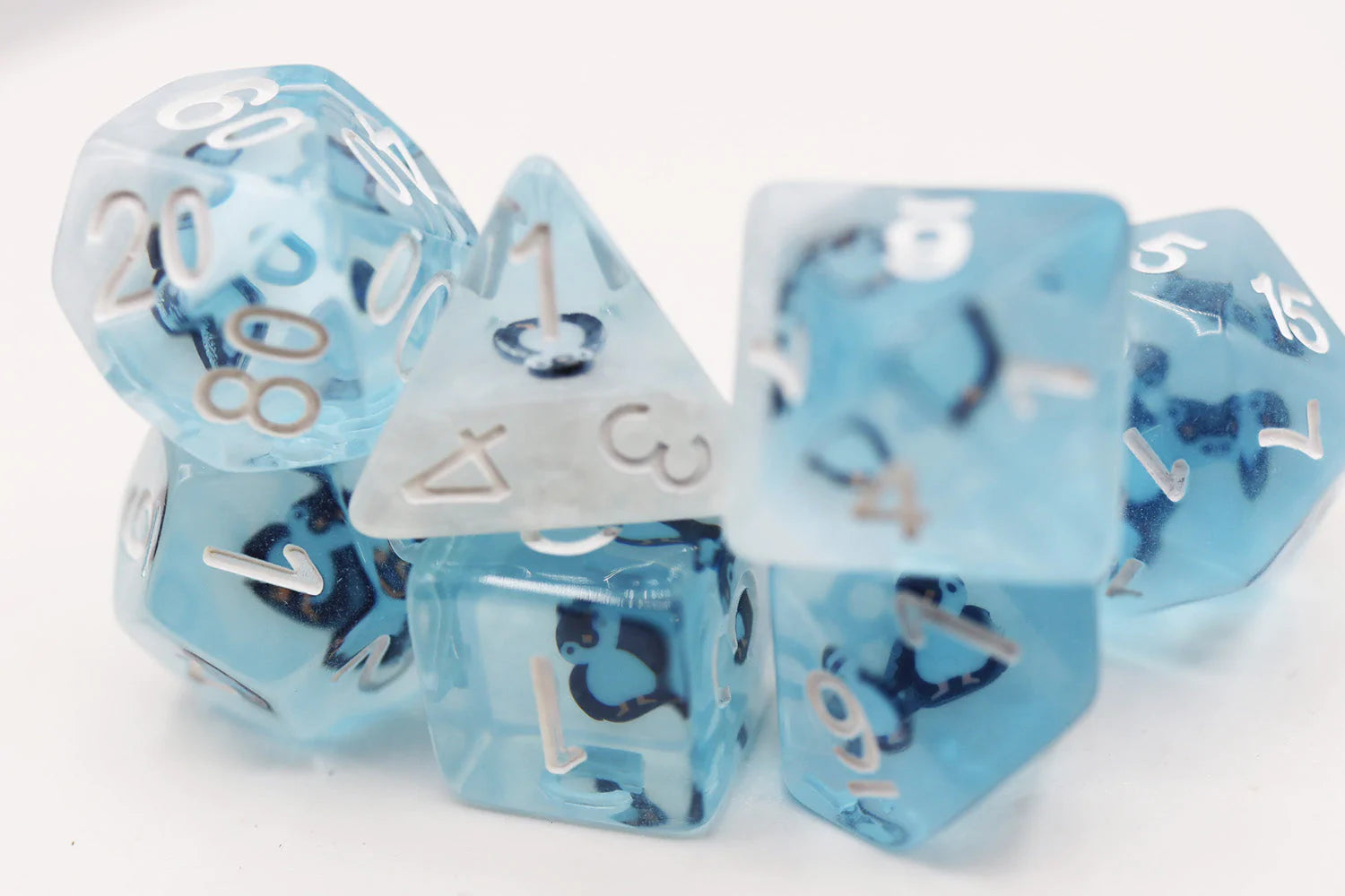 Foam Brain Frozen Penguin Poly 7 Dice Set | Dragon's Lair Comics and Fantasy Houston TX