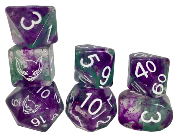 Polyhedral Dice: Goblin Green - Set of 7 | Dragon's Lair Comics and Fantasy Houston TX