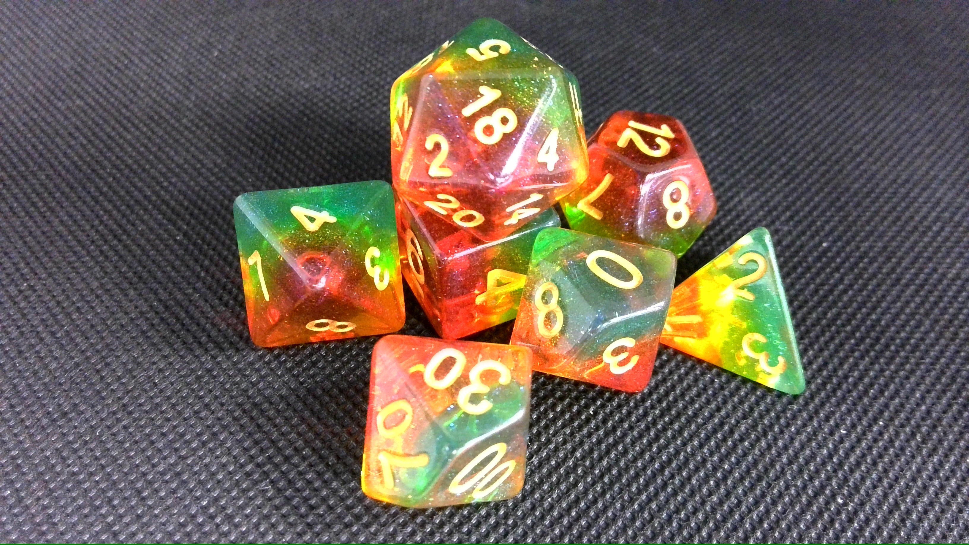 Game Habit Jolly Ranchers Poly 7 Dice Set | Dragon's Lair Comics and Fantasy Houston TX