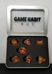 Game Habit Royale with Cheese Poly 7 Dice Set | Dragon's Lair Comics and Fantasy Houston TX