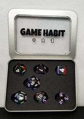 Game Habit Rainbow B*tch Poly 7 Dice Set | Dragon's Lair Comics and Fantasy Houston TX