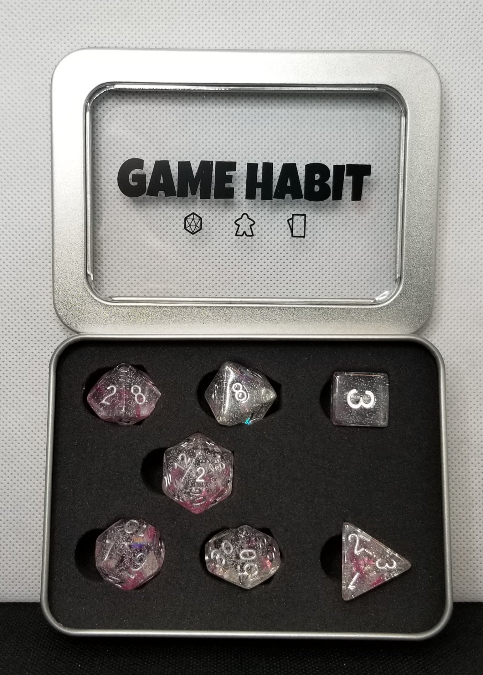 Game Habit Rose's Patience Poly 7 Dice Set | Dragon's Lair Comics and Fantasy Houston TX