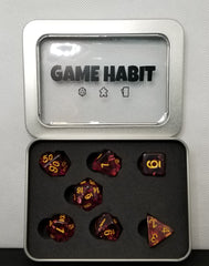 Game Habit Sunset on the Beach Poly 7 Dice Set | Dragon's Lair Comics and Fantasy Houston TX