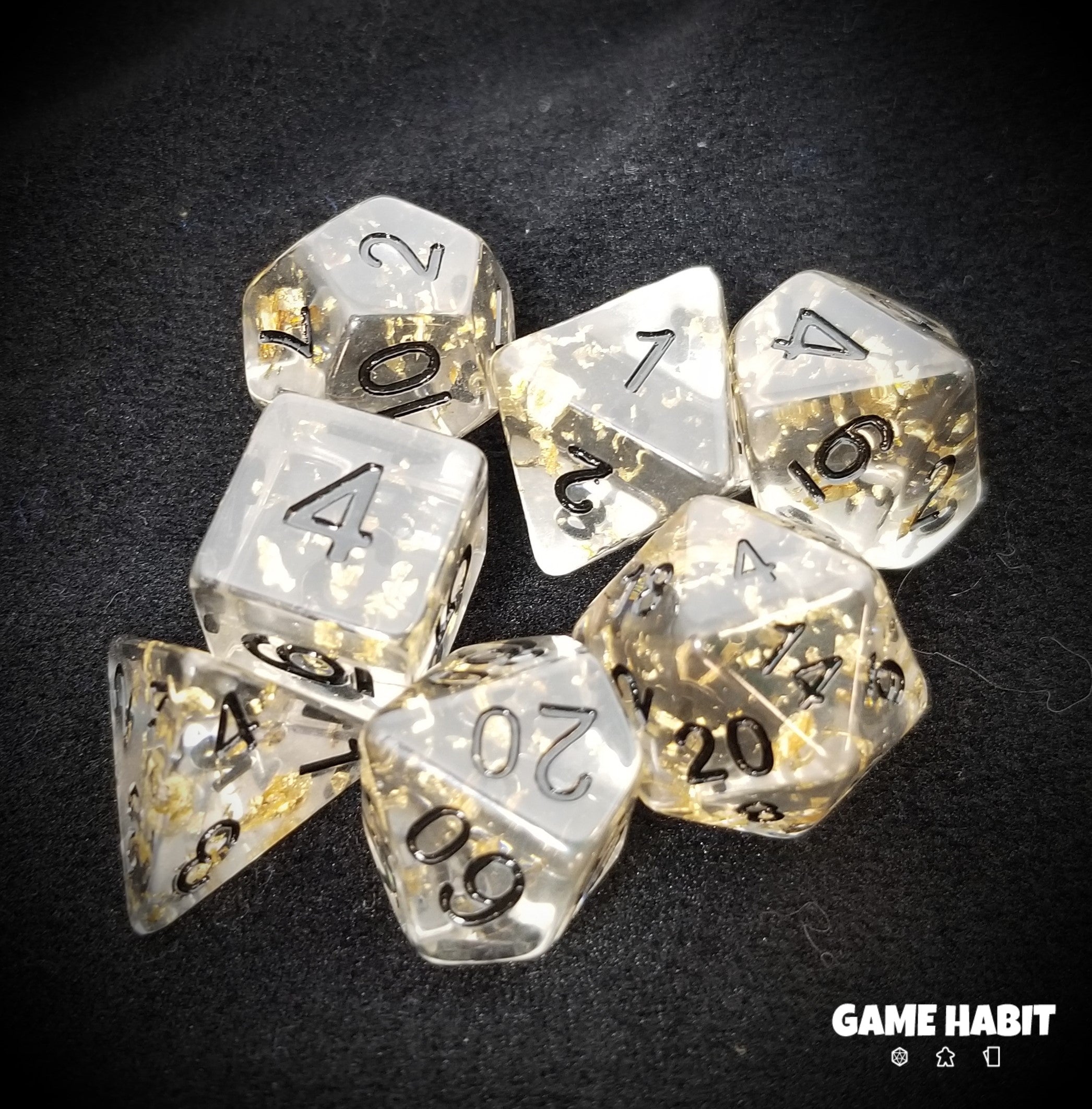 Game Habit Gold Digger Poly 7 Dice Set | Dragon's Lair Comics and Fantasy Houston TX