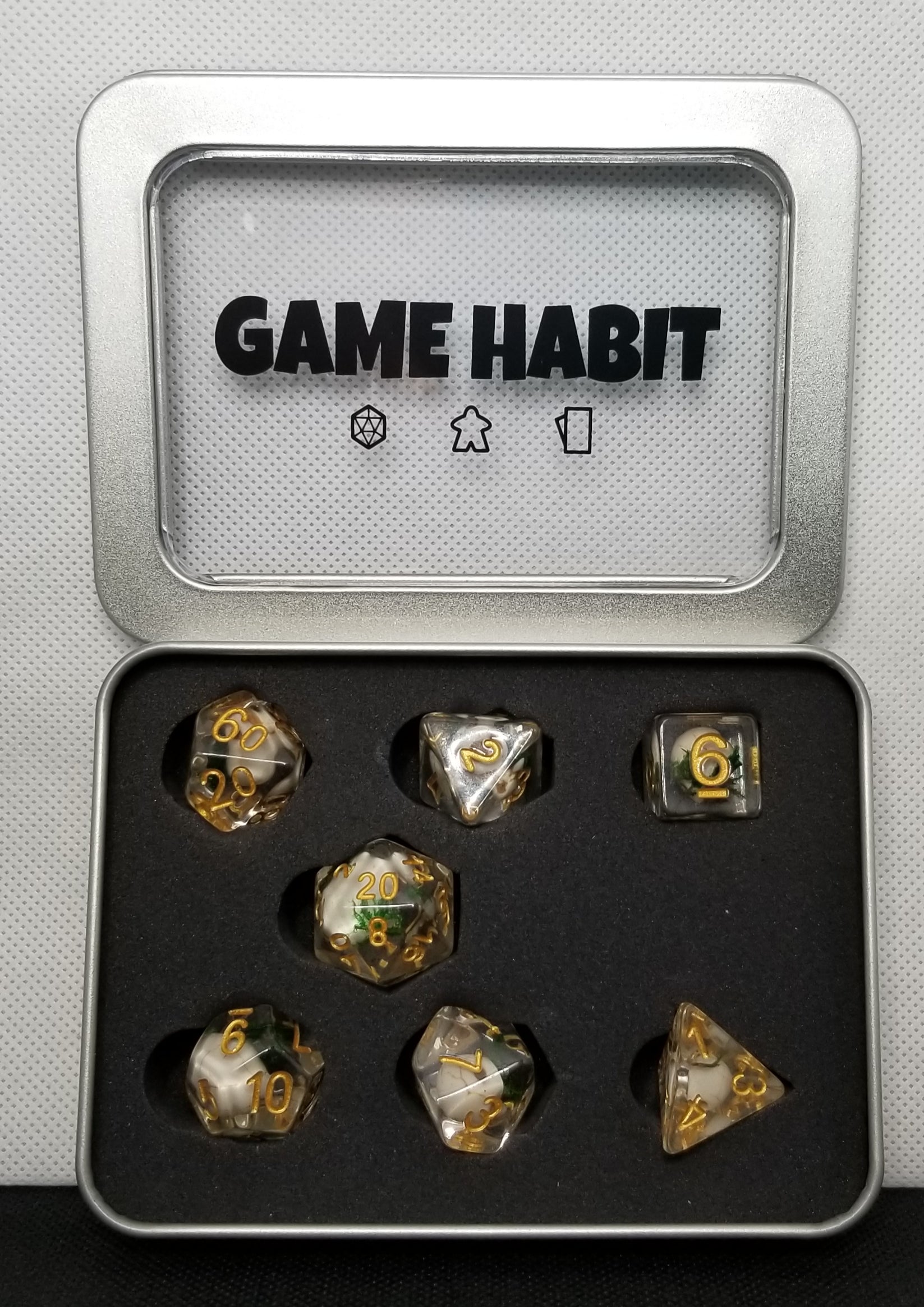 Game Habit Skull Island Poly 7 Dice Set | Dragon's Lair Comics and Fantasy Houston TX