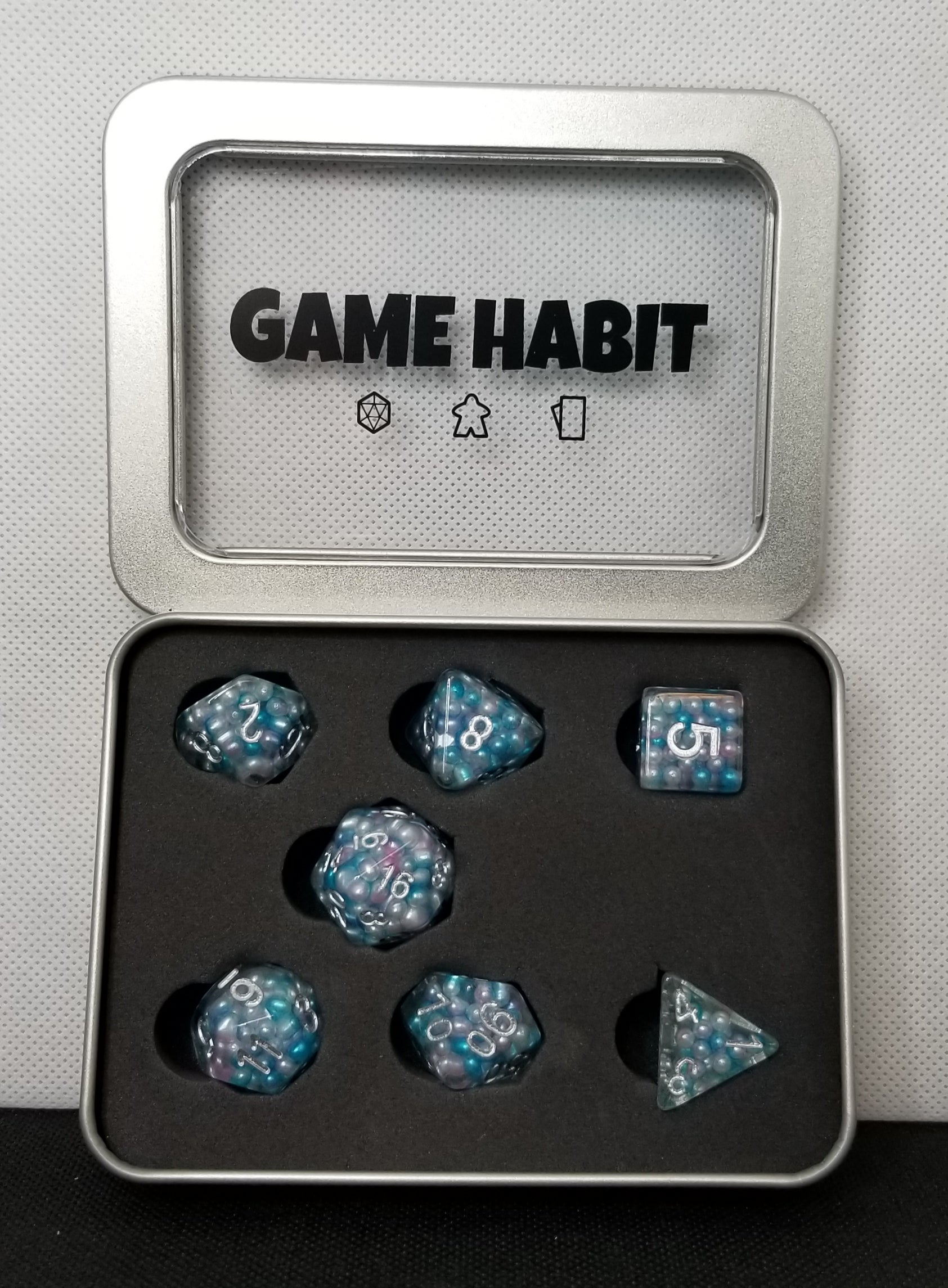 Game Habit The Ice King Poly 7 Dice Set | Dragon's Lair Comics and Fantasy Houston TX