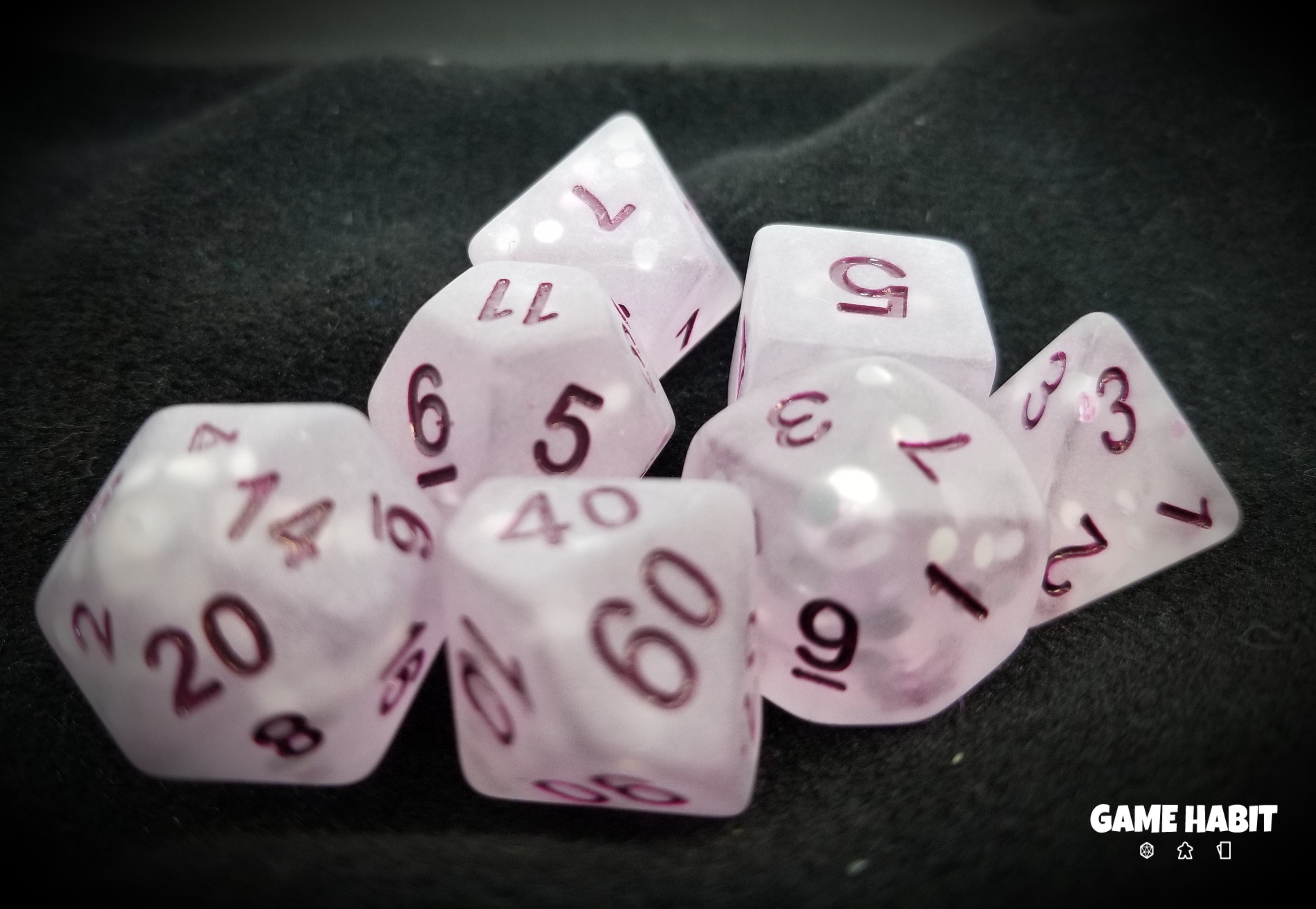 Game Habit Purple (P)haze Poly 7 Dice Set | Dragon's Lair Comics and Fantasy Houston TX