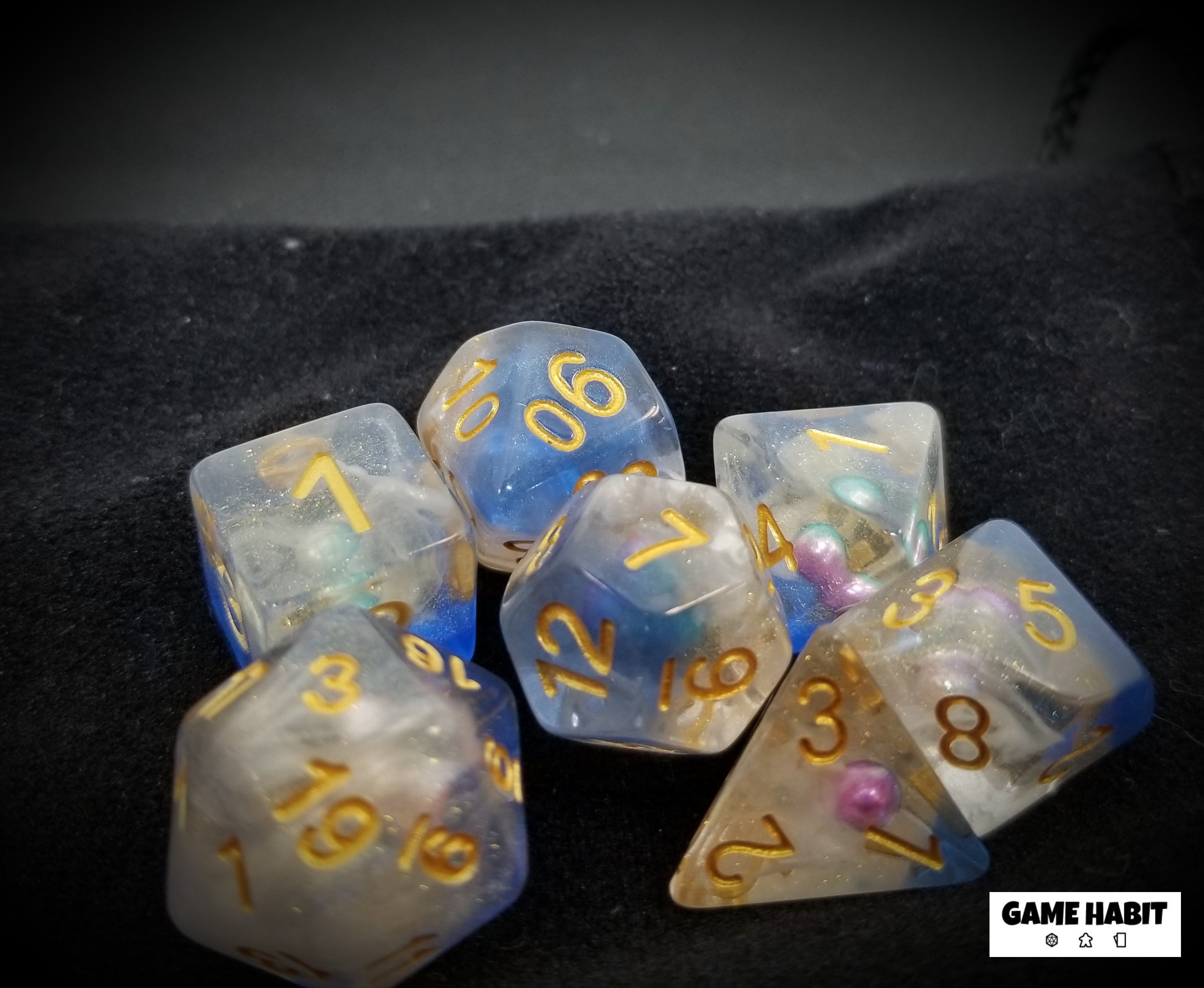 Game Habit The World is Your Oyster Poly 7 Dice Set | Dragon's Lair Comics and Fantasy Houston TX