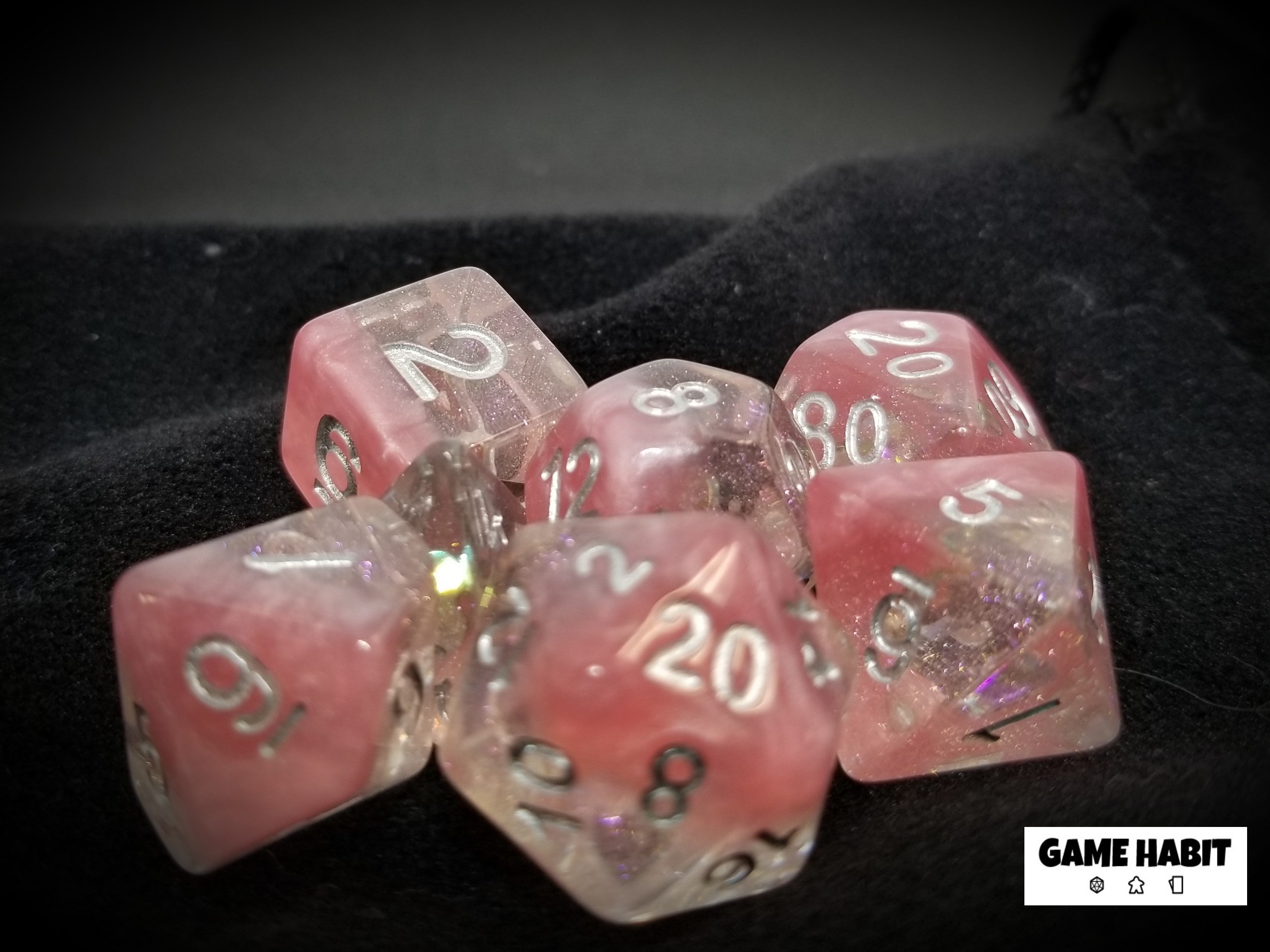 Game Habit Diamonds are a Girl's Best Friend Poly 7 Dice Set | Dragon's Lair Comics and Fantasy Houston TX