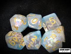 Game Habit Folsom Prism Blues Poly 7 Dice Set | Dragon's Lair Comics and Fantasy Houston TX