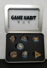 Game Habit Folsom Prism Blues Poly 7 Dice Set | Dragon's Lair Comics and Fantasy Houston TX