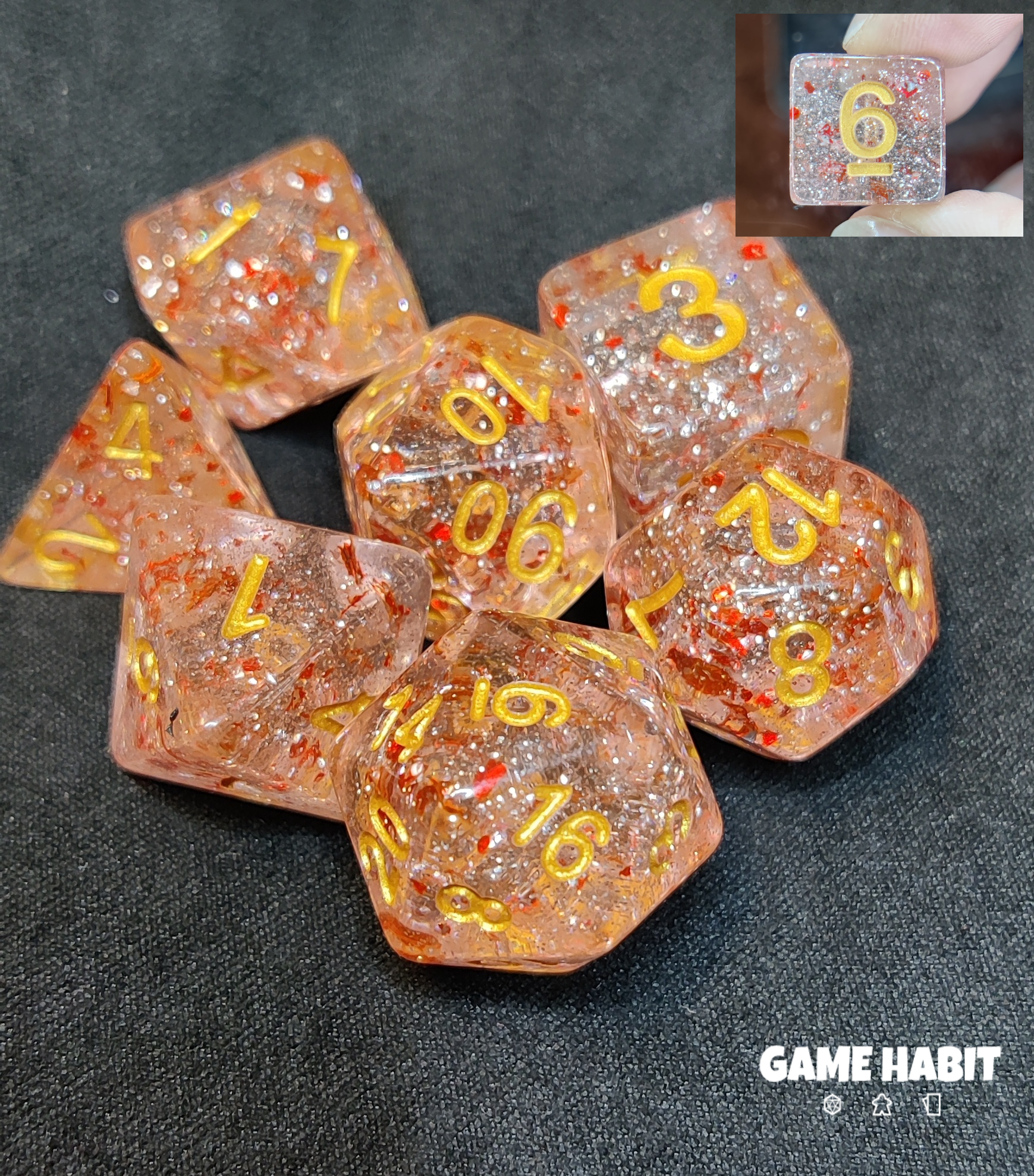 Game Habit Dragon Droppings Poly 7 Dice Set | Dragon's Lair Comics and Fantasy Houston TX