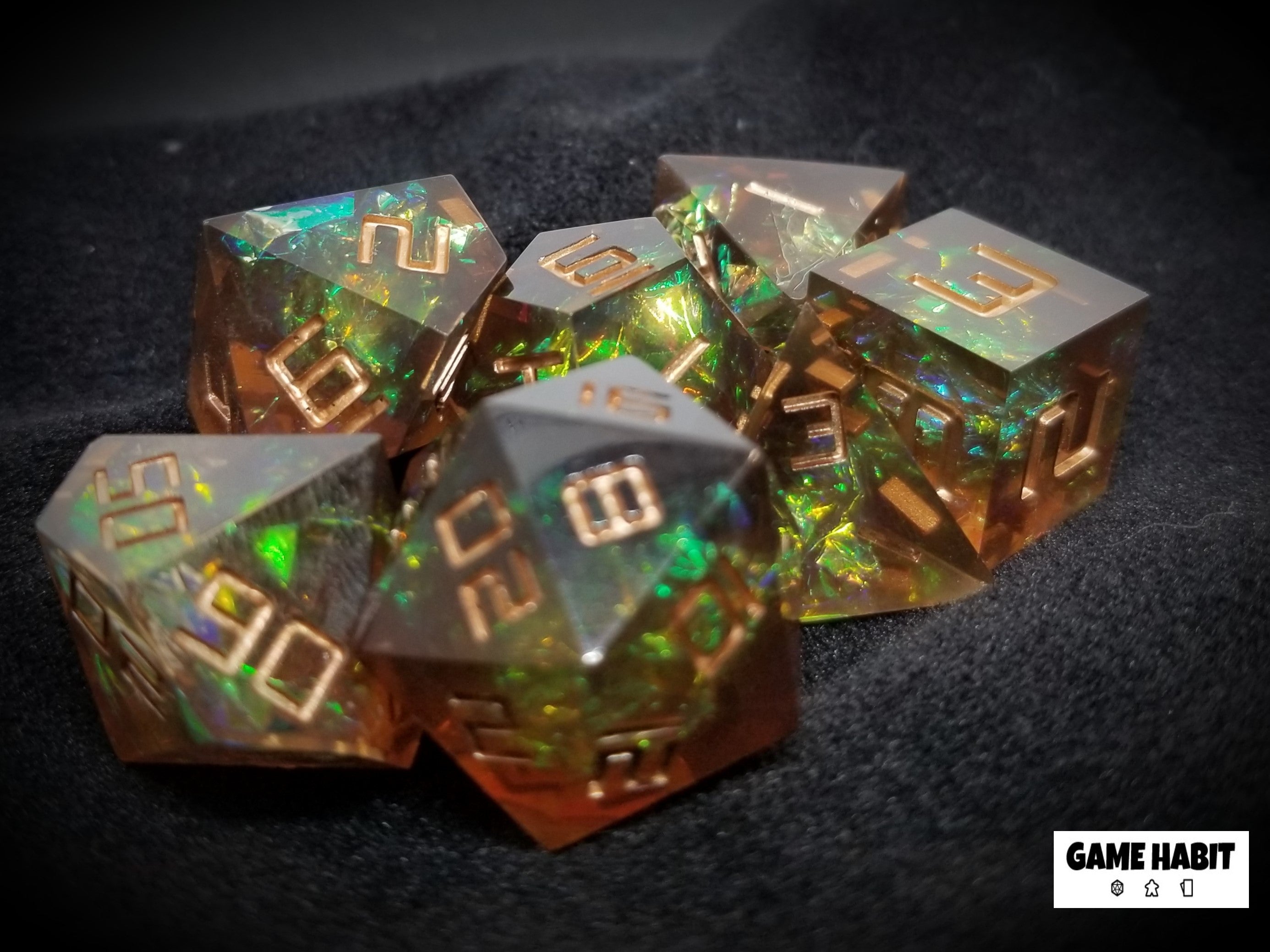 Game Habit As Gygax Intended Poly 7 Dice Set | Dragon's Lair Comics and Fantasy Houston TX