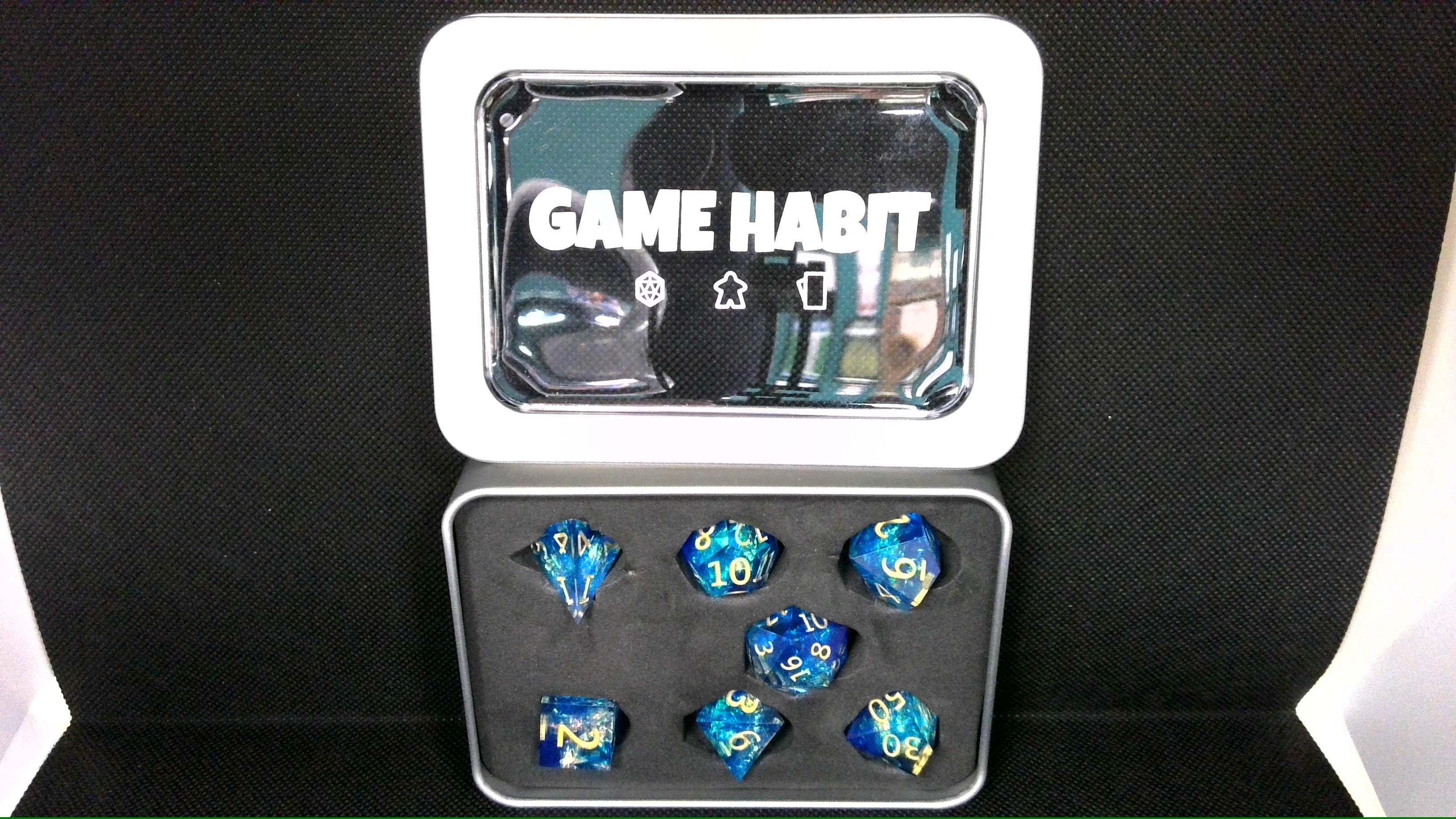 Game Habit Hot Crustacean Band Poly 7 Dice Set | Dragon's Lair Comics and Fantasy Houston TX