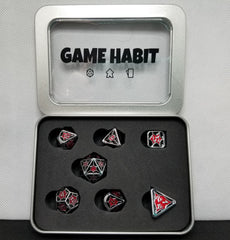 Game Habit Ka-Pow! Metal Poly 7 Dice Set | Dragon's Lair Comics and Fantasy Houston TX