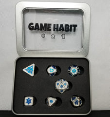 Game Habit Solitude Metal Poly 7 Dice Set | Dragon's Lair Comics and Fantasy Houston TX