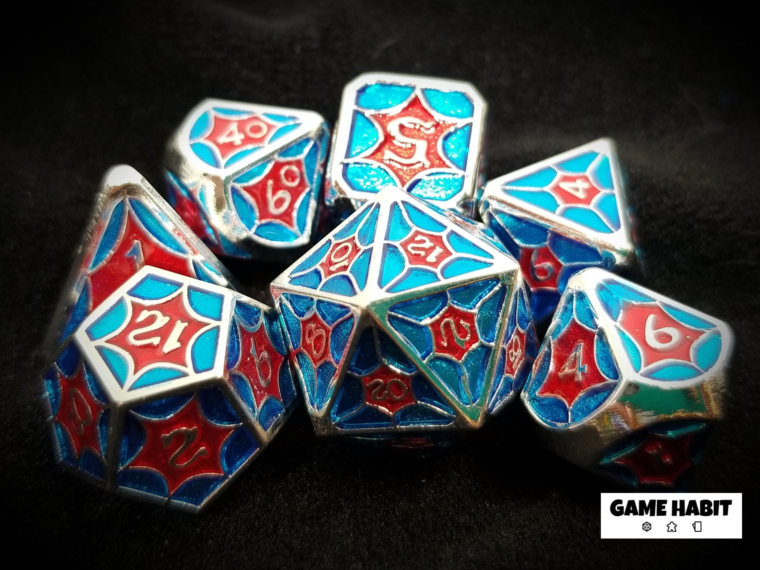 Game Habit J. Jonah's Nightmare Metal Poly 7 Dice Set | Dragon's Lair Comics and Fantasy Houston TX