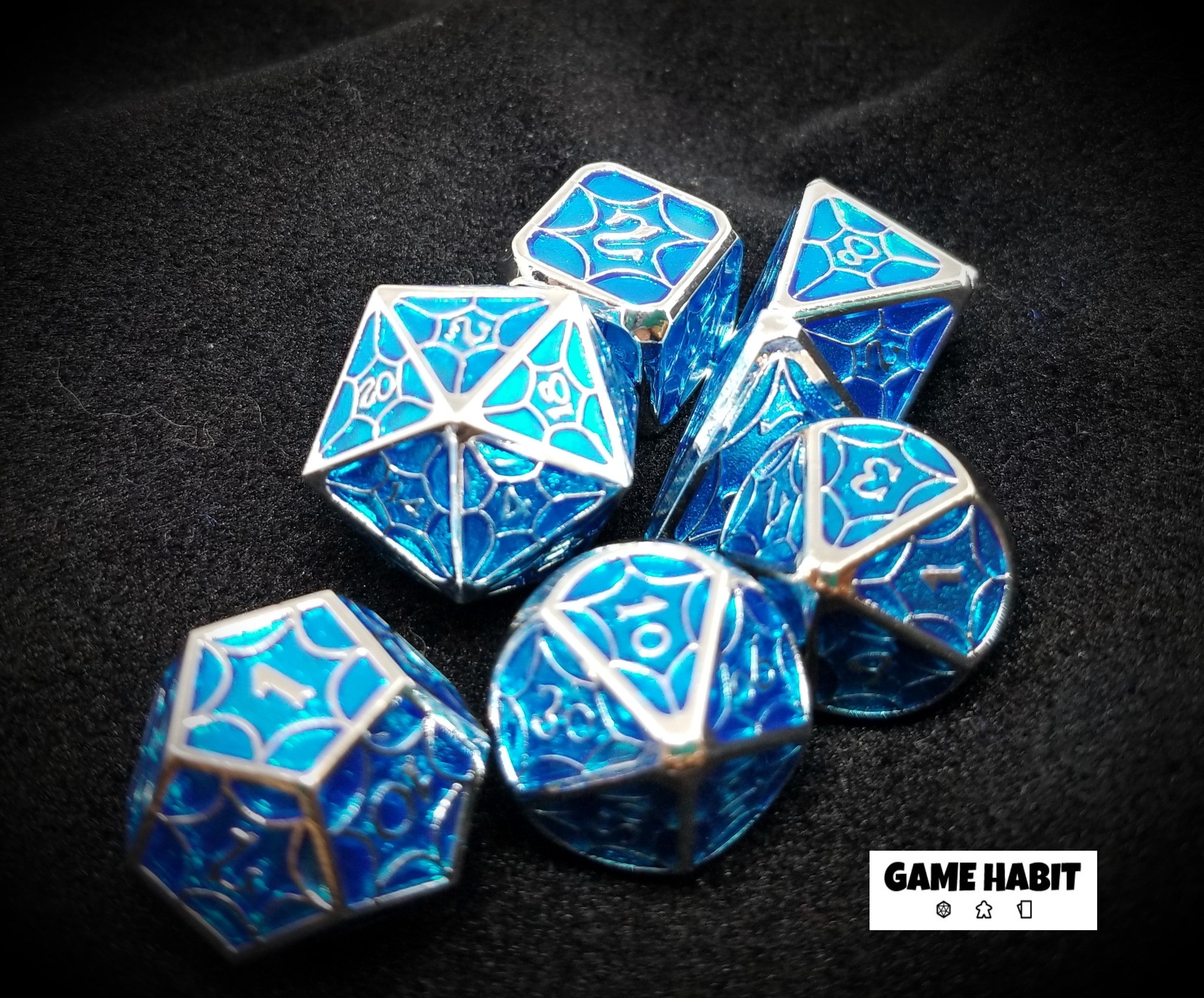 Game Habit Vapor Trail Poly 7 Dice Set | Dragon's Lair Comics and Fantasy Houston TX