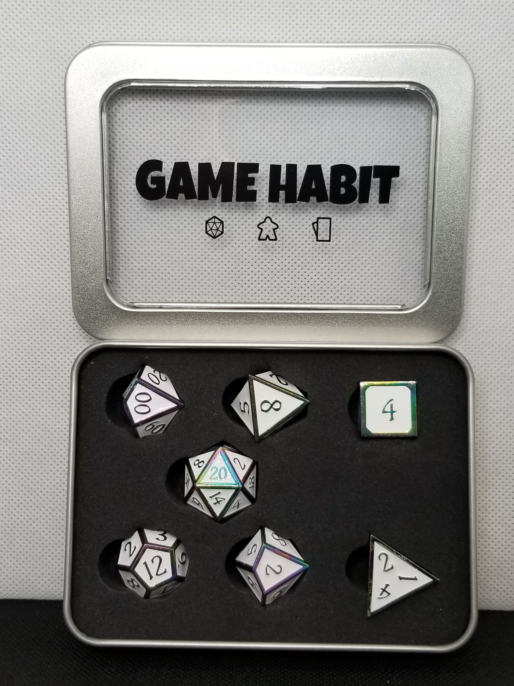 Game Habit Frosted Birthday Cake Poly 7 Dice Set | Dragon's Lair Comics and Fantasy Houston TX