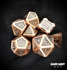 Game Habit Are You Not Entertained? Metal Poly 7 Dice Set | Dragon's Lair Comics and Fantasy Houston TX