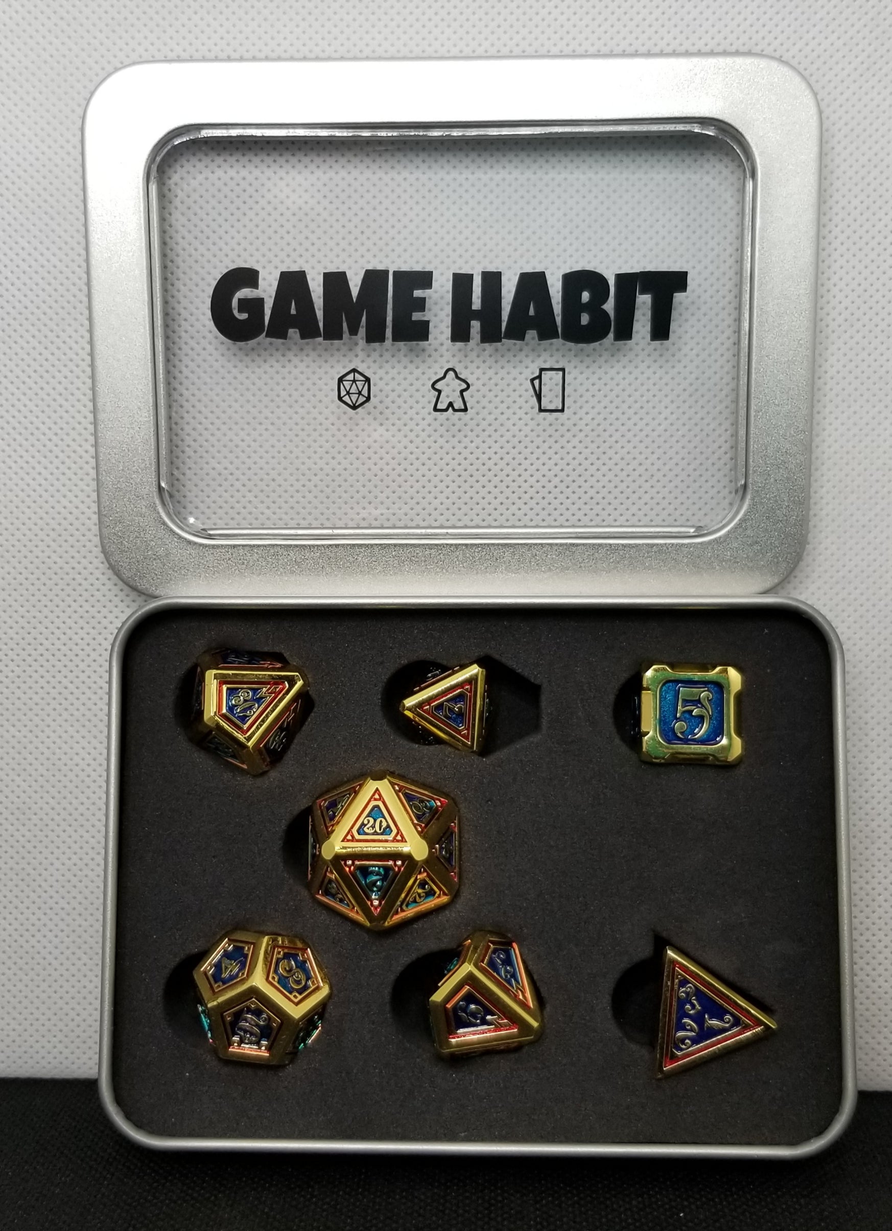 Game Habit Captain Marvelous Poly 7 Dice Set | Dragon's Lair Comics and Fantasy Houston TX