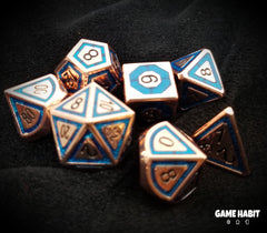 Game Habit Caged Lightning Poly 7 Dice Set | Dragon's Lair Comics and Fantasy Houston TX