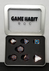 Game Habit Caged Lightning Poly 7 Dice Set | Dragon's Lair Comics and Fantasy Houston TX