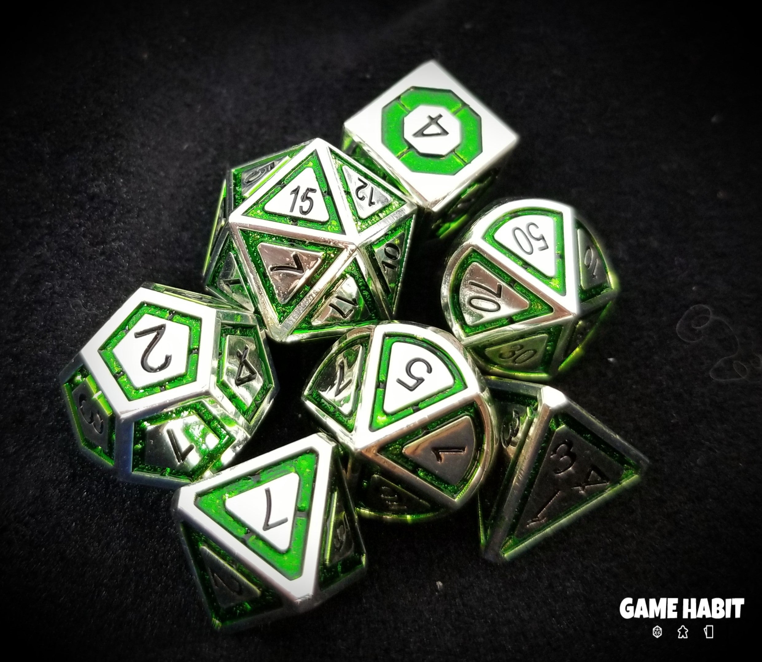 Game Habit Glitch in the Matrix Poly 7 Dice Set | Dragon's Lair Comics and Fantasy Houston TX