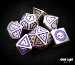 Game Habit Purple Rain Poly 7 Dice Set | Dragon's Lair Comics and Fantasy Houston TX