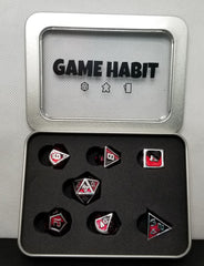 Game Habit Blood Magic Poly 7 Dice Set | Dragon's Lair Comics and Fantasy Houston TX