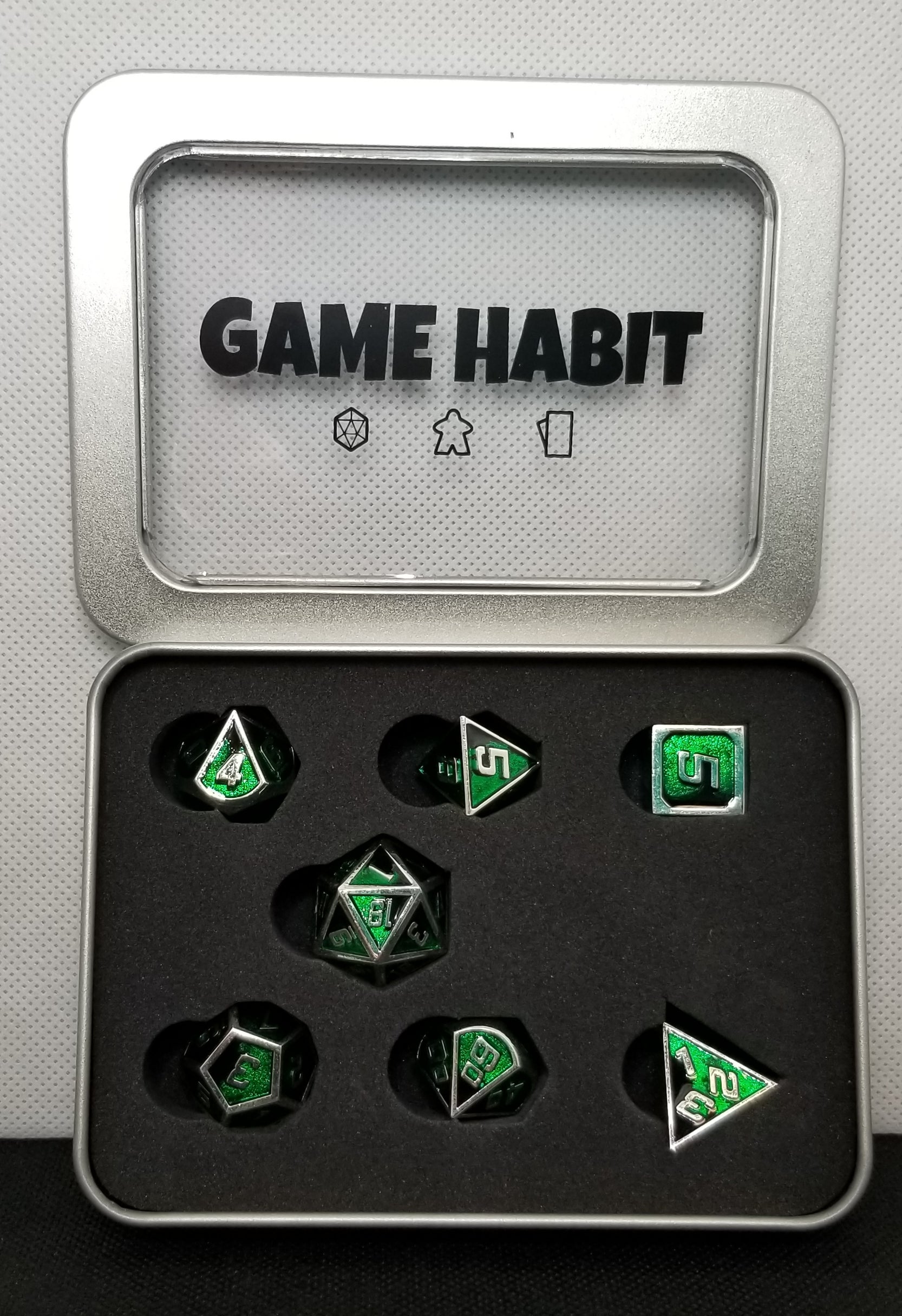 Game Habit Daddy Warbucks Poly 7 Dice Set | Dragon's Lair Comics and Fantasy Houston TX