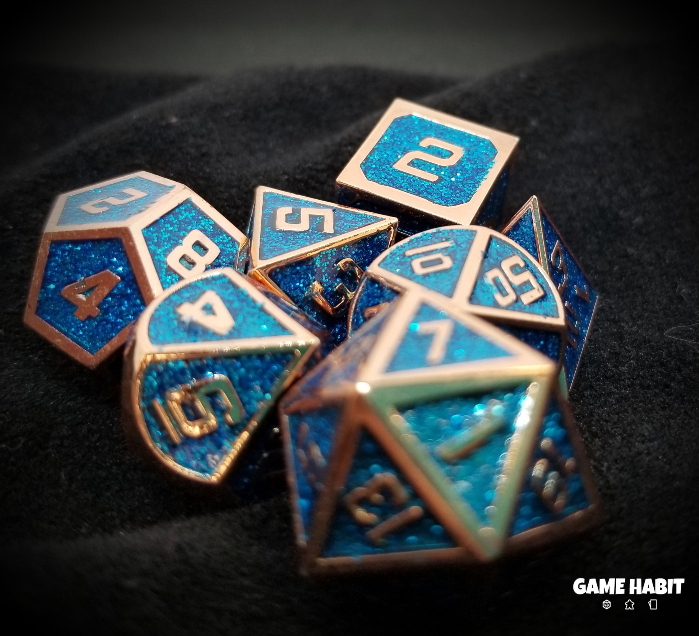 Game Habit Lapis Lazuli Poly 7 Dice Set | Dragon's Lair Comics and Fantasy Houston TX