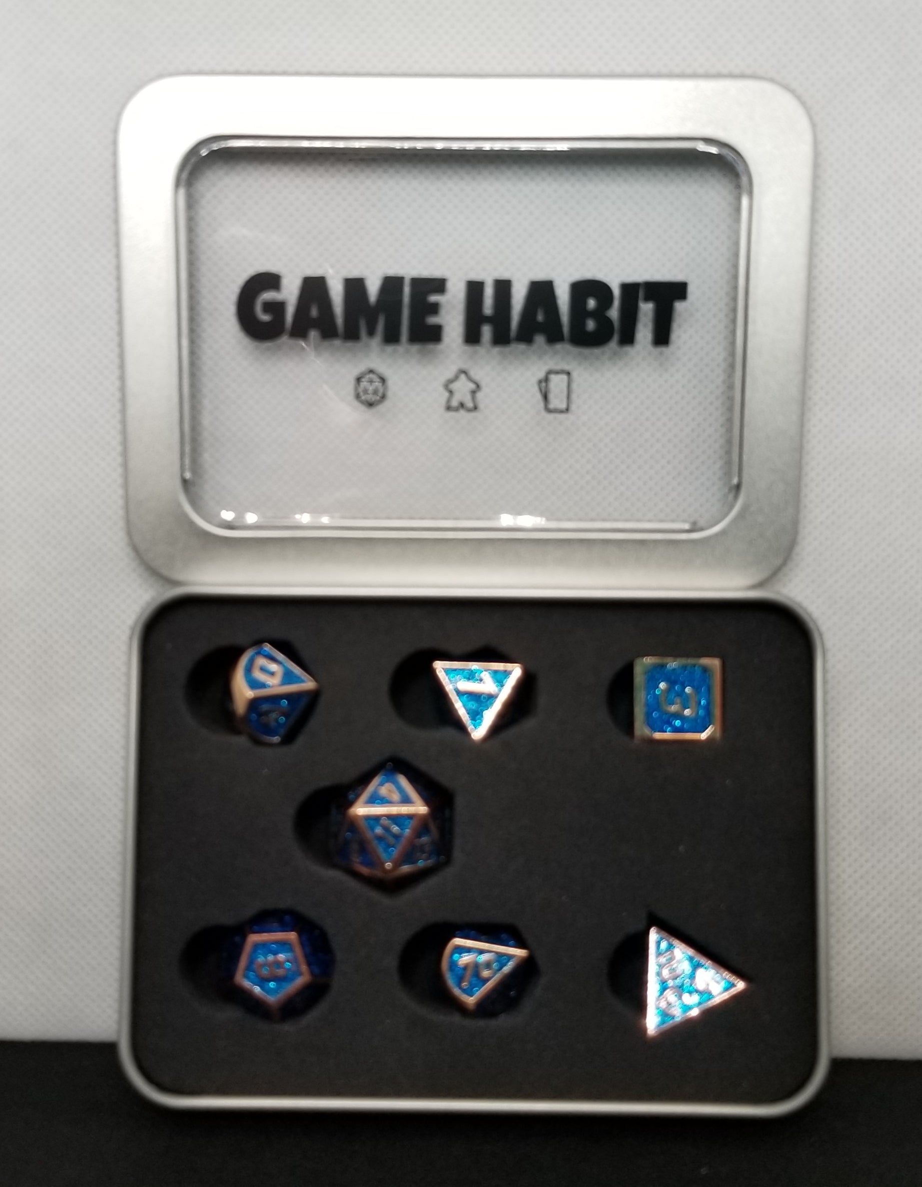 Game Habit Lapis Lazuli Poly 7 Dice Set | Dragon's Lair Comics and Fantasy Houston TX