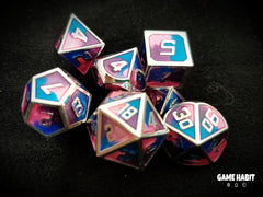 Game Habit Gender Reveal Poly 7 Dice Set | Dragon's Lair Comics and Fantasy Houston TX