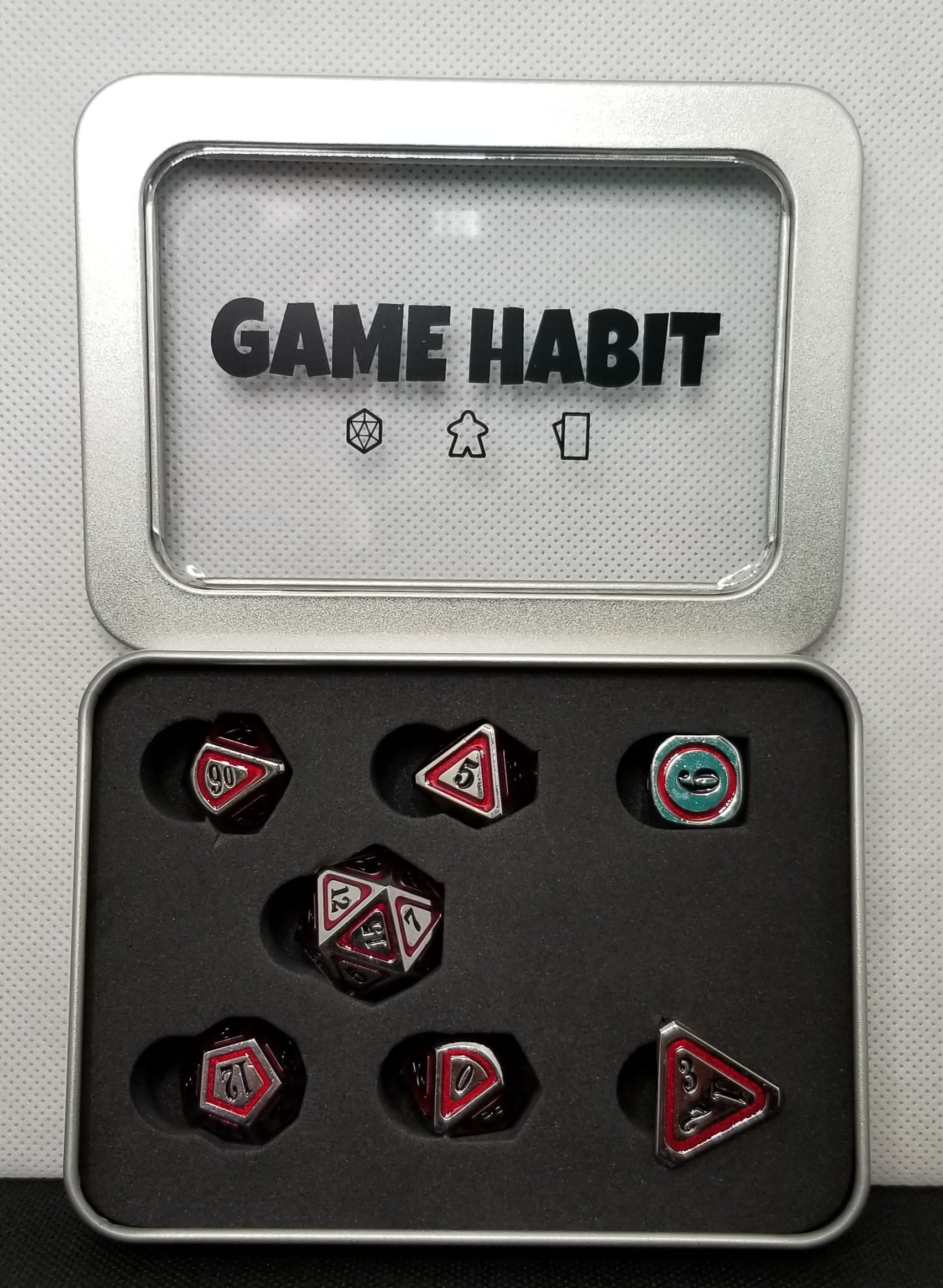 Game Habit London Calling Poly 7 Dice Set | Dragon's Lair Comics and Fantasy Houston TX