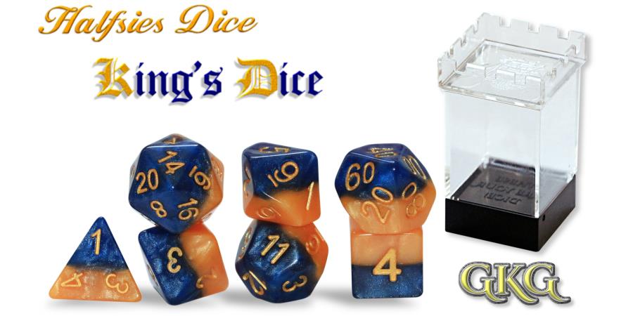 Halfsies Kings Dice Poly 7 Set | Dragon's Lair Comics and Fantasy Houston TX