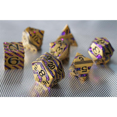 Forged Gaming Gnomish Riches Poly 7 Metal Dice Set | Dragon's Lair Comics and Fantasy Houston TX