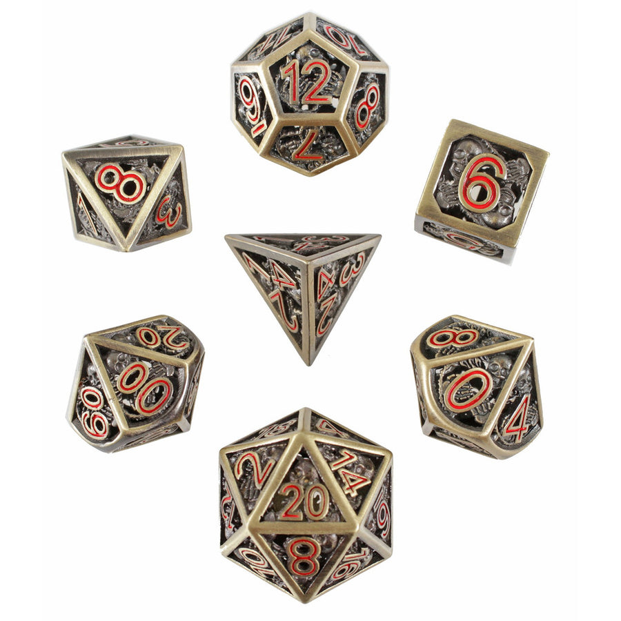 Forged Gaming Grim Fate Poly 7 Metal Dice Set | Dragon's Lair Comics and Fantasy Houston TX