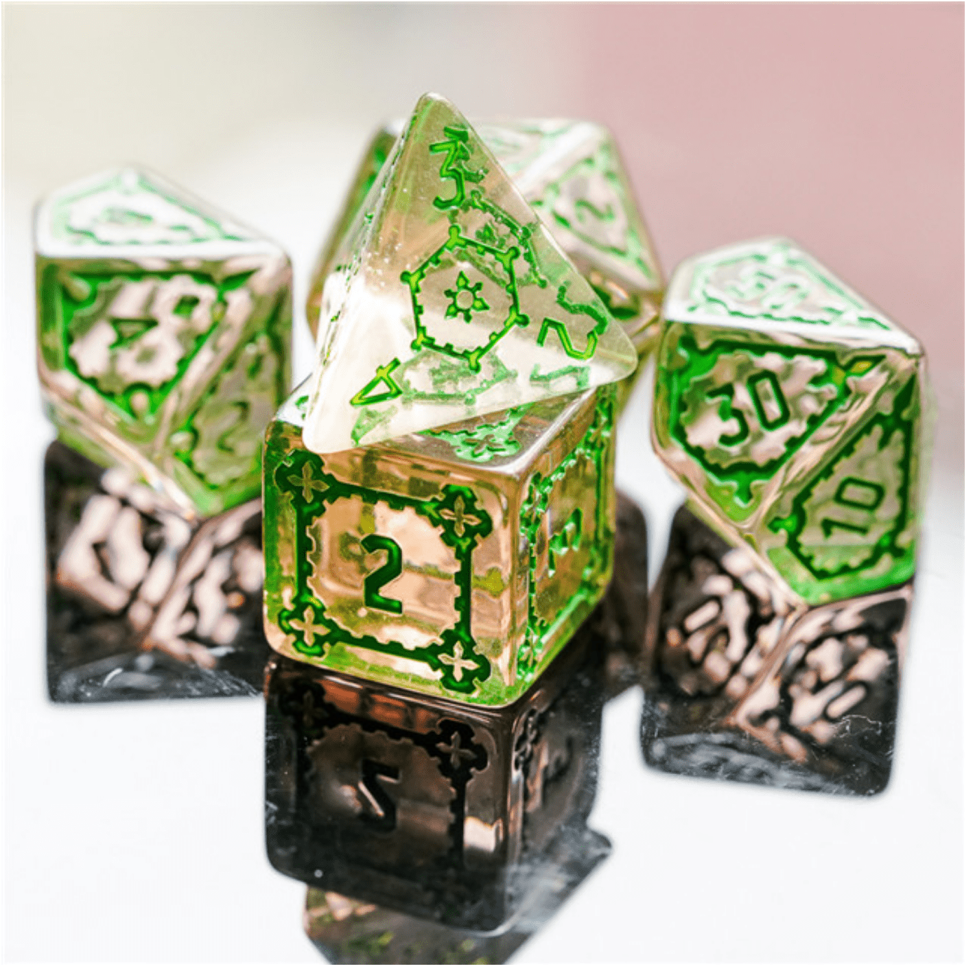 Foam Brain Huge Fluorite Castle RPG Dice Set | Dragon's Lair Comics and Fantasy Houston TX