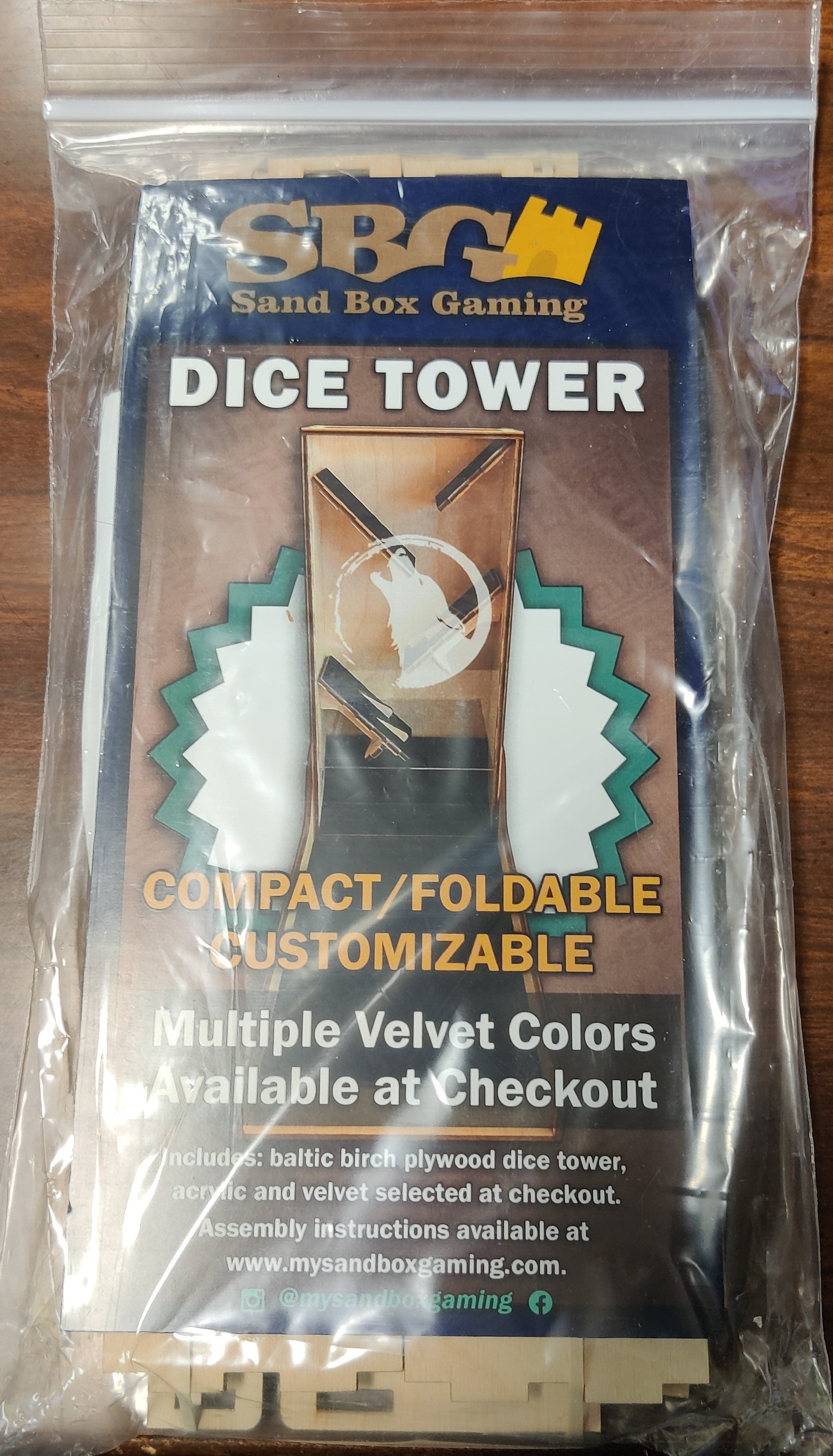 Sand Box Gaming Dice Tower -  Lone Wolf | Dragon's Lair Comics and Fantasy Houston TX