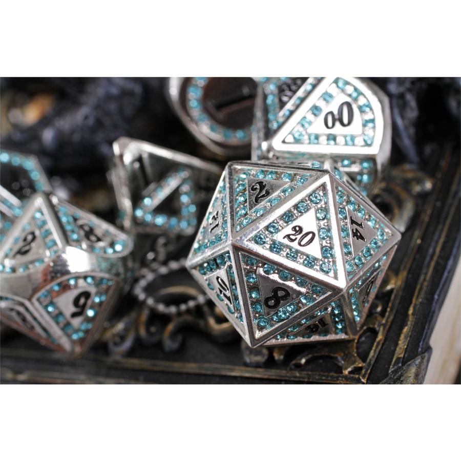 Forged Gaming Ice Gem Poly 7 Metal Dice Set | Dragon's Lair Comics and Fantasy Houston TX