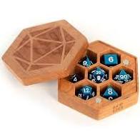 MDG Premium Wood Hexagon Dice Case: Cherry | Dragon's Lair Comics and Fantasy Houston TX