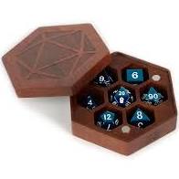 MDG Premium Wood Hexagon Dice Case: Purple Heart | Dragon's Lair Comics and Fantasy Houston TX