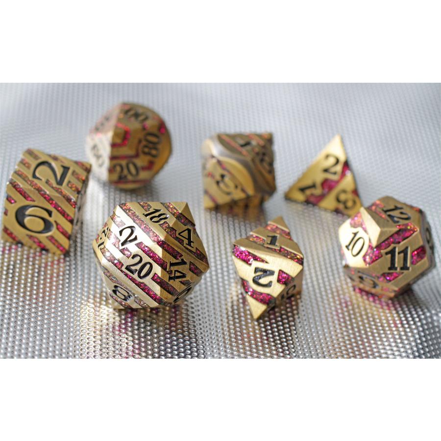 Forged Gaming Molten Midas Poly 7 Metal Dice Set | Dragon's Lair Comics and Fantasy Houston TX