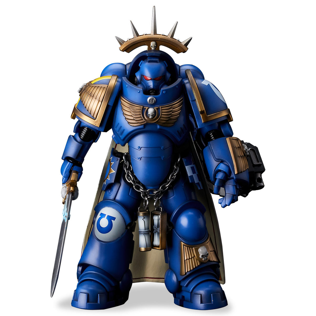 Bandai Warhammer 40K Ultramarine Primaris Captain in Gravis Armor Figure | Dragon's Lair Comics and Fantasy Houston TX