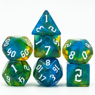 Foam Brain Nature Elemental Poly 7 Dice Set | Dragon's Lair Comics and Fantasy Houston TX