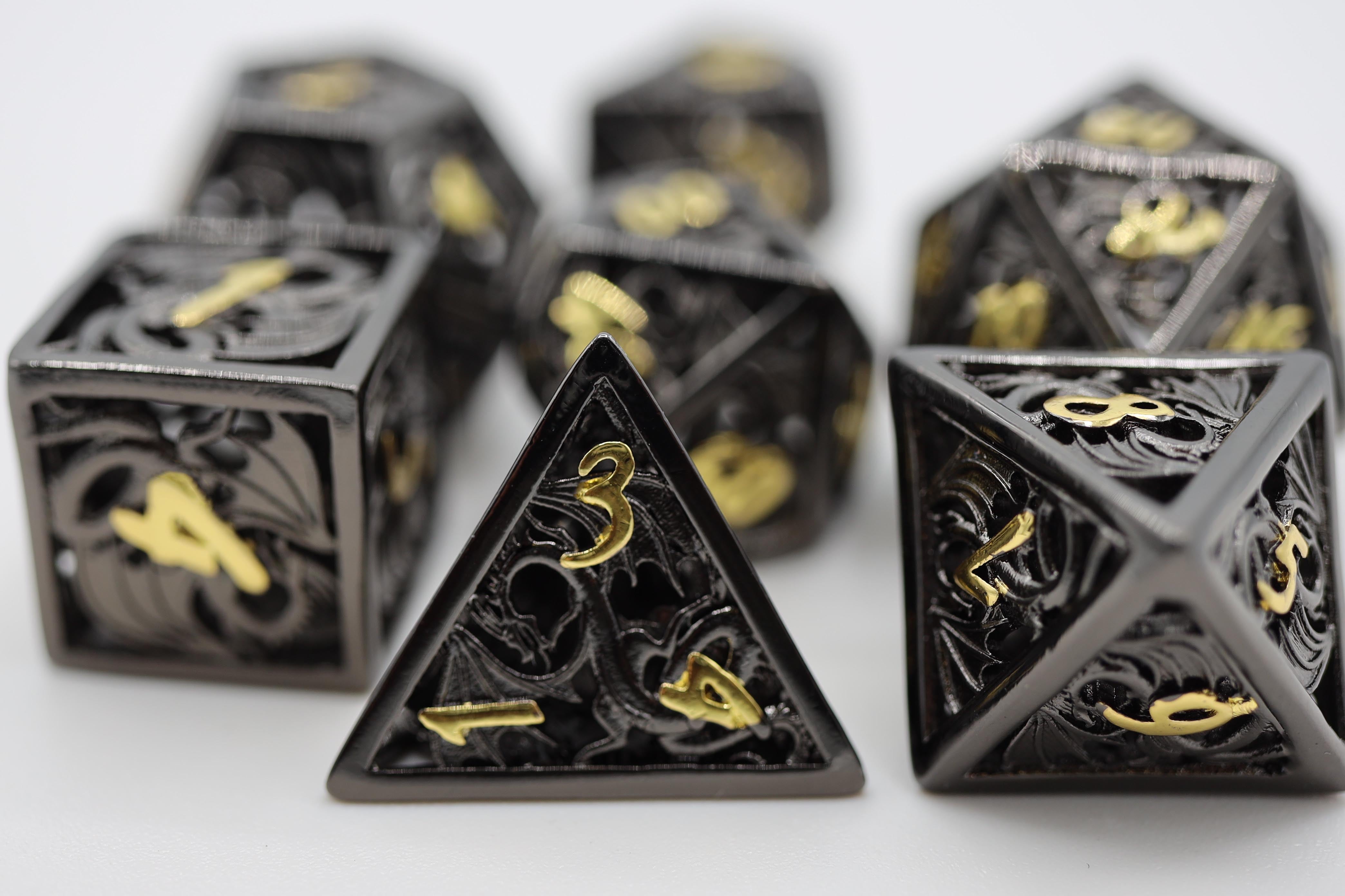 Foam Brain Hollow Night Dragon RPG Metal Dice Set | Dragon's Lair Comics and Fantasy Houston TX